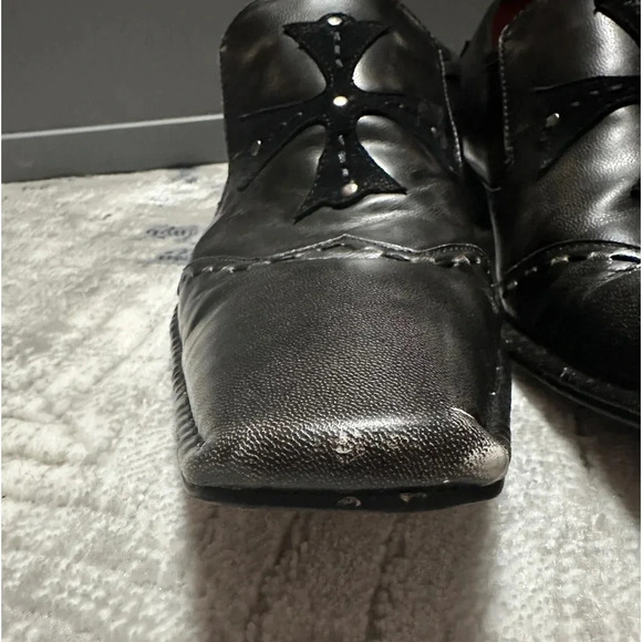 Robert Wayne "Armor" Brown Suede Cross design Leather Loafers. Mens Size 10 - Picture 12 of 16